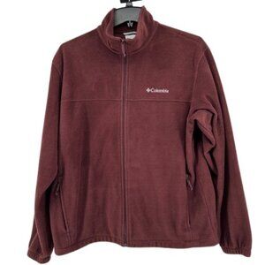 Columbia Steens Mountain Fleece Jacket Mens XL Maroon Burgundy Full Zip Outdoor